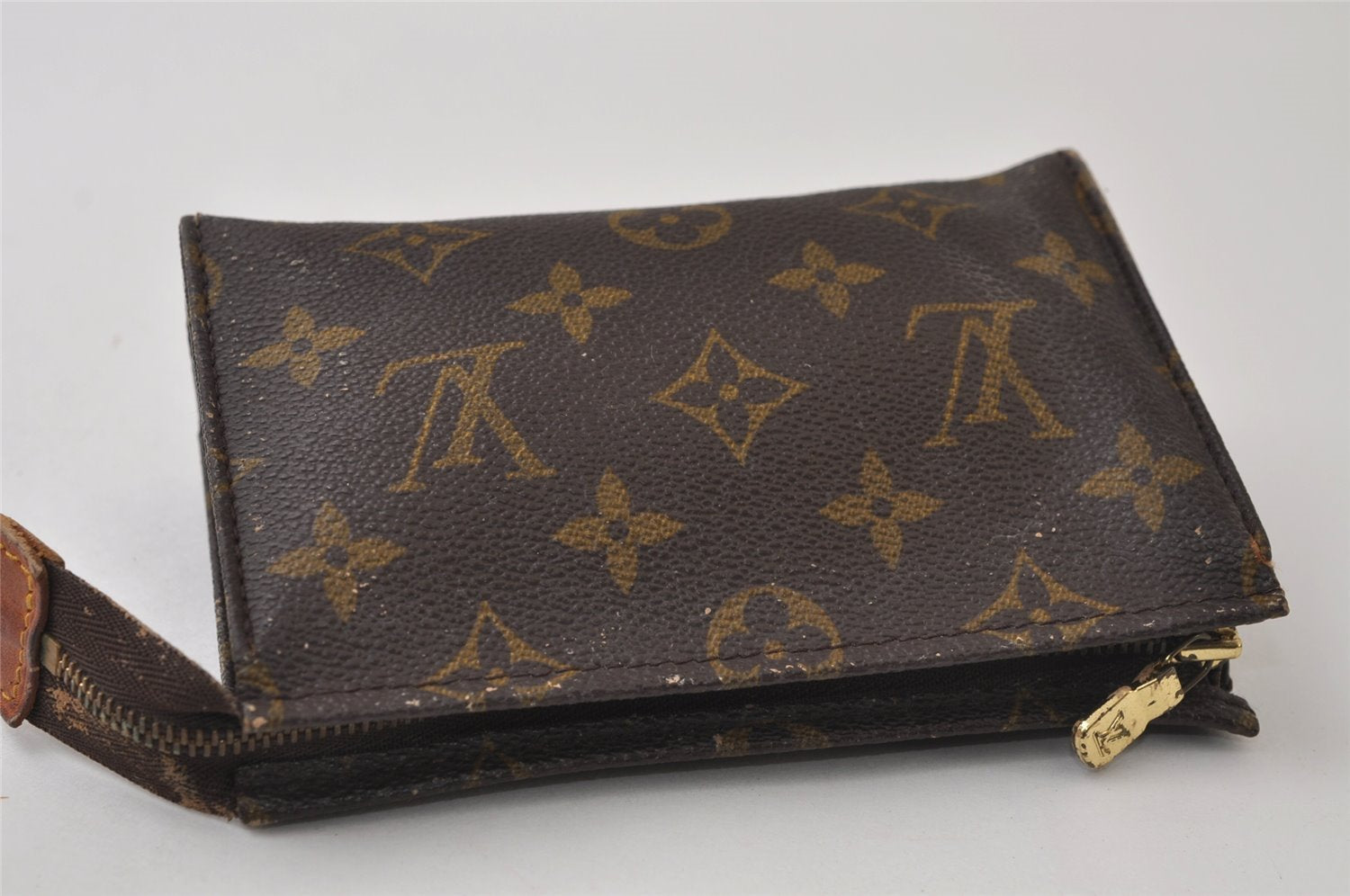 Auth Louis Vuitton Monogram Poche Toilette 15 M47546 Cosmetics Pouch Junk 0376J
