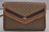 Authentic GUCCI Sherry Line Micro GG Shoulder Bag PVC Leather Brown Junk 0377K