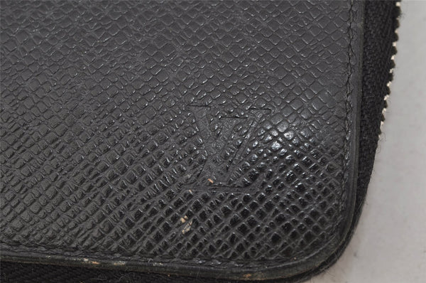 Authentic Louis Vuitton Taiga Zippy Wallet Vertical Long Black M32822 LV 0378J