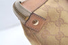 Authentic GUCCI Abbey Shoulder Tote Bag GG Canvas Leather 141470 Beige 0378K