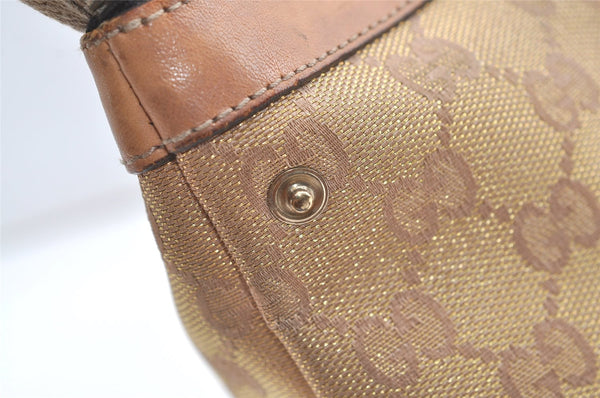 Authentic GUCCI Abbey Shoulder Tote Bag GG Canvas Leather 141470 Beige 0378K