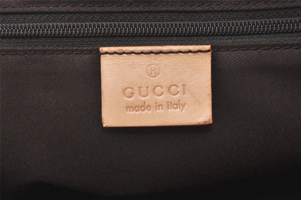 Authentic GUCCI Abbey Shoulder Tote Bag GG Canvas Leather 141470 Beige 0378K