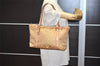 Authentic GUCCI Abbey Shoulder Tote Bag GG Canvas Leather 141470 Beige 0378K