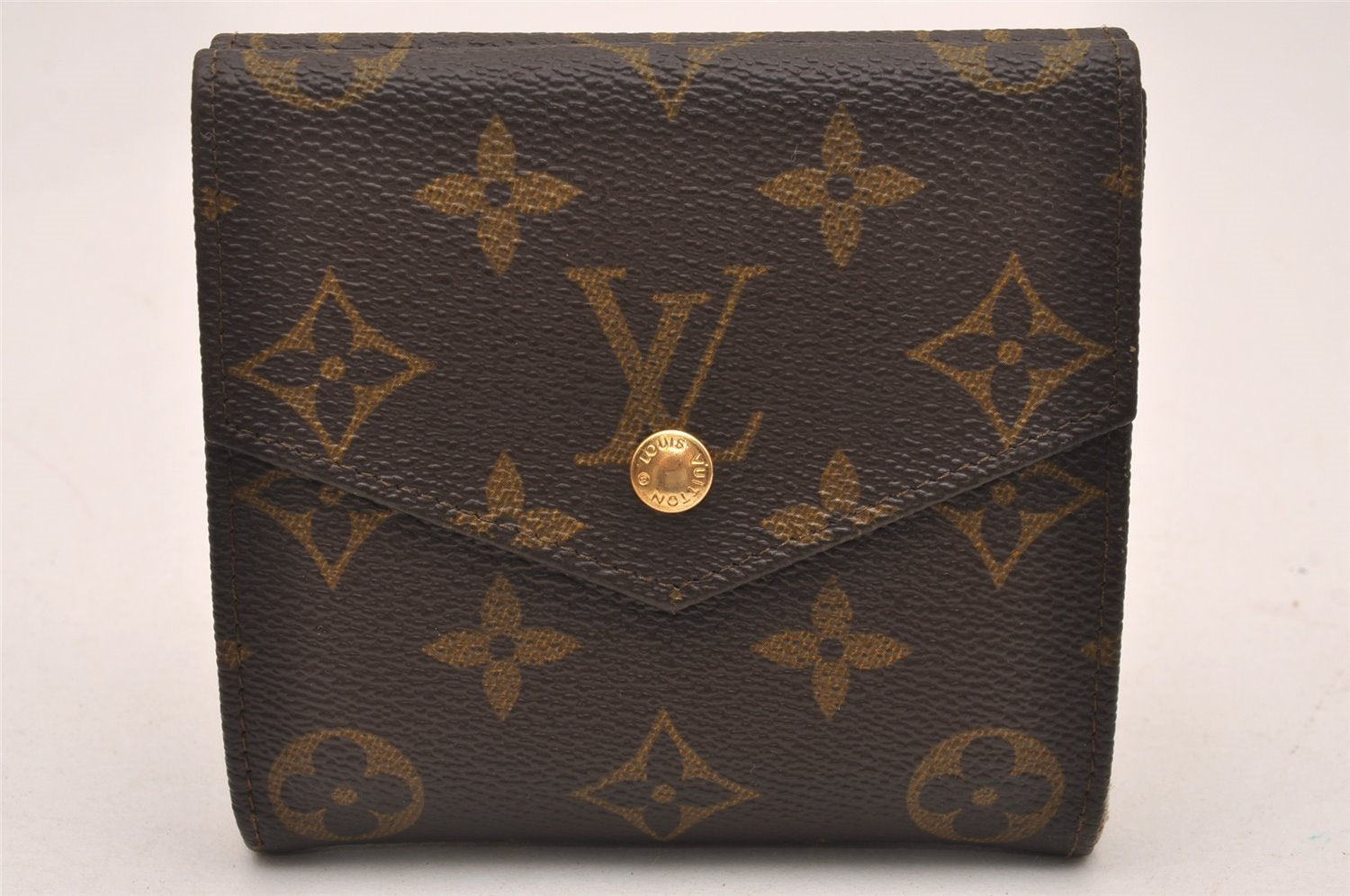 Authentic Louis Vuitton Monogram Porte Monnaie Billets Wallet M61660 Junk 0379J