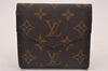 Authentic Louis Vuitton Monogram Porte Monnaie Billets Wallet M61660 Junk 0379J