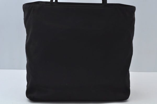 Authentic PRADA Nylon Tote Hand Bag Purse Black 0379K