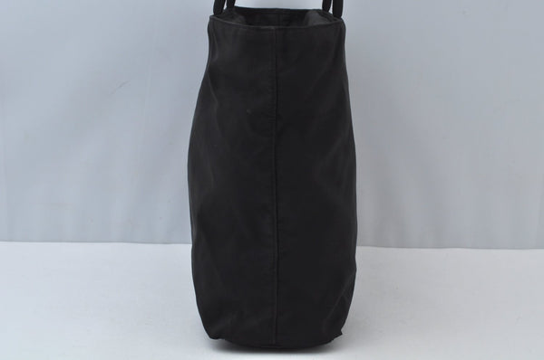 Authentic PRADA Nylon Tote Hand Bag Purse Black 0379K