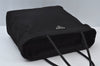 Authentic PRADA Nylon Tote Hand Bag Purse Black 0379K