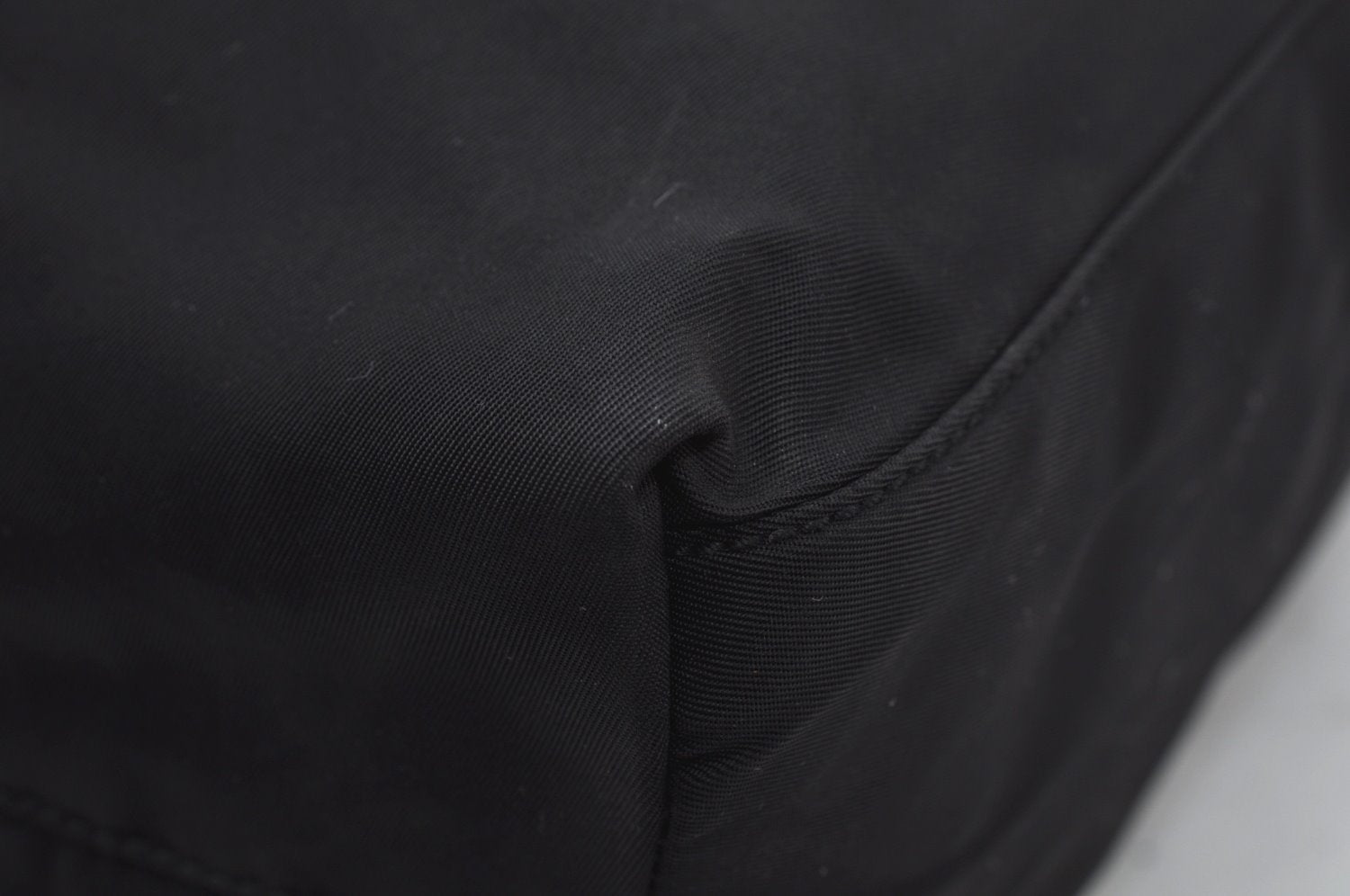 Authentic PRADA Nylon Tote Hand Bag Purse Black 0379K
