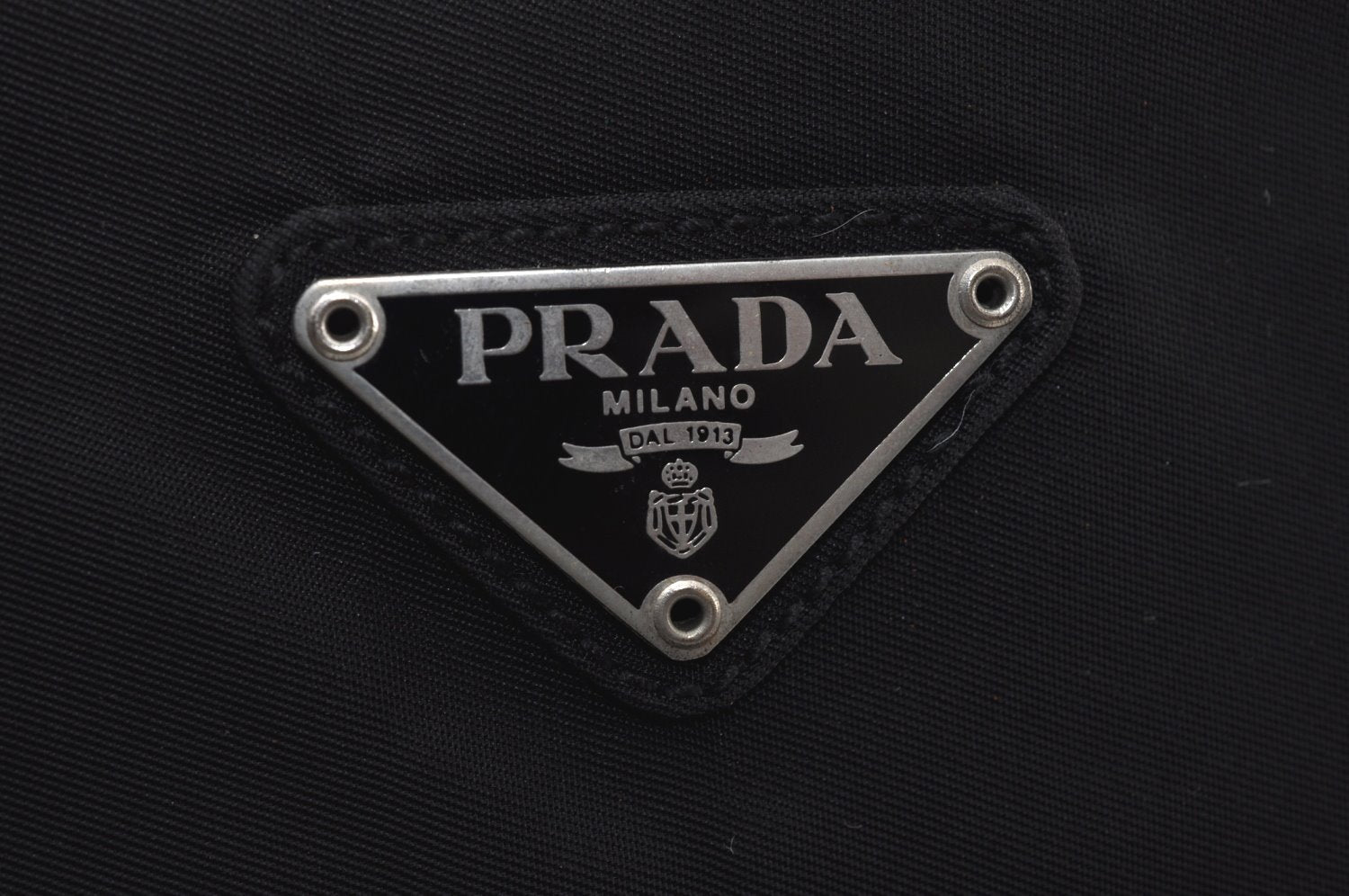 Authentic PRADA Nylon Tote Hand Bag Purse Black 0379K