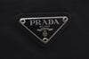 Authentic PRADA Nylon Tote Hand Bag Purse Black 0379K