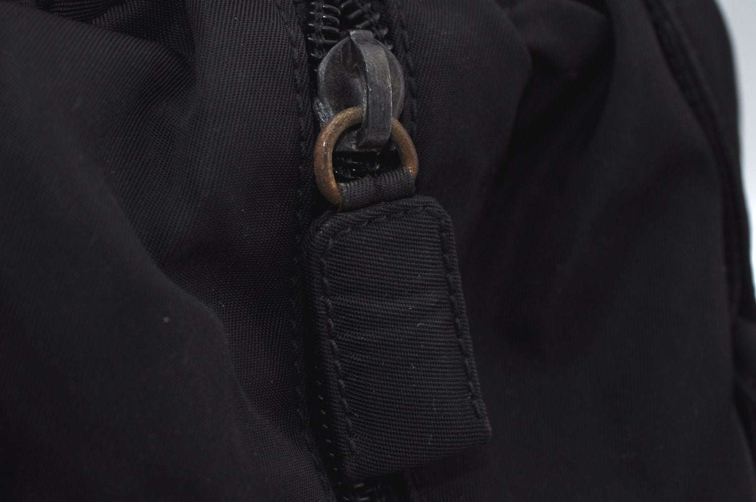 Authentic PRADA Nylon Tote Hand Bag Purse Black 0379K