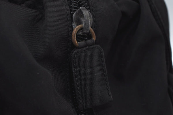 Authentic PRADA Nylon Tote Hand Bag Purse Black 0379K