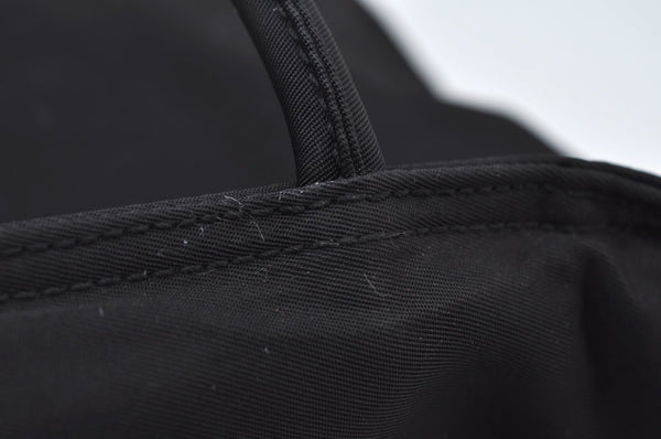 Authentic PRADA Nylon Tote Hand Bag Purse Black 0379K
