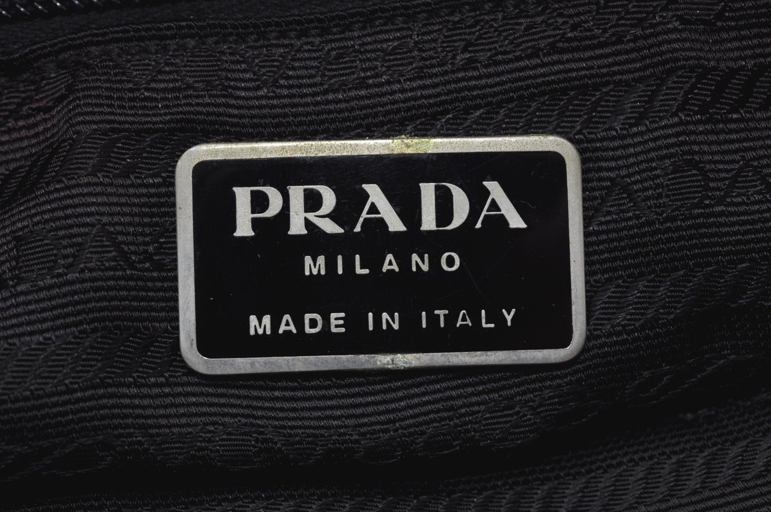 Authentic PRADA Nylon Tote Hand Bag Purse Black 0379K