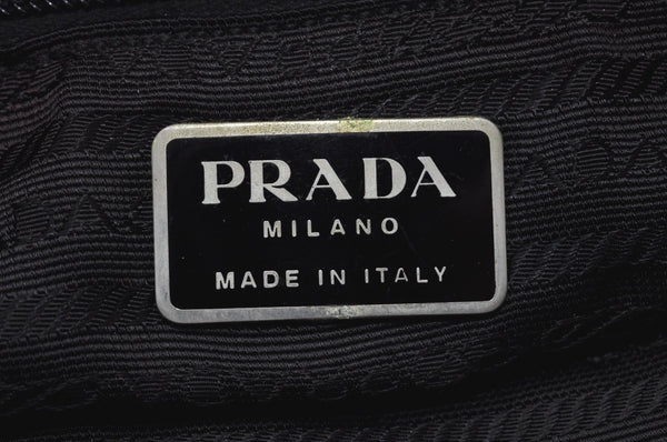 Authentic PRADA Nylon Tote Hand Bag Purse Black 0379K