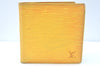 Auth Louis Vuitton Epi Porte Billet Carte Credit Monnaie Wallet Yellow LV 0380J