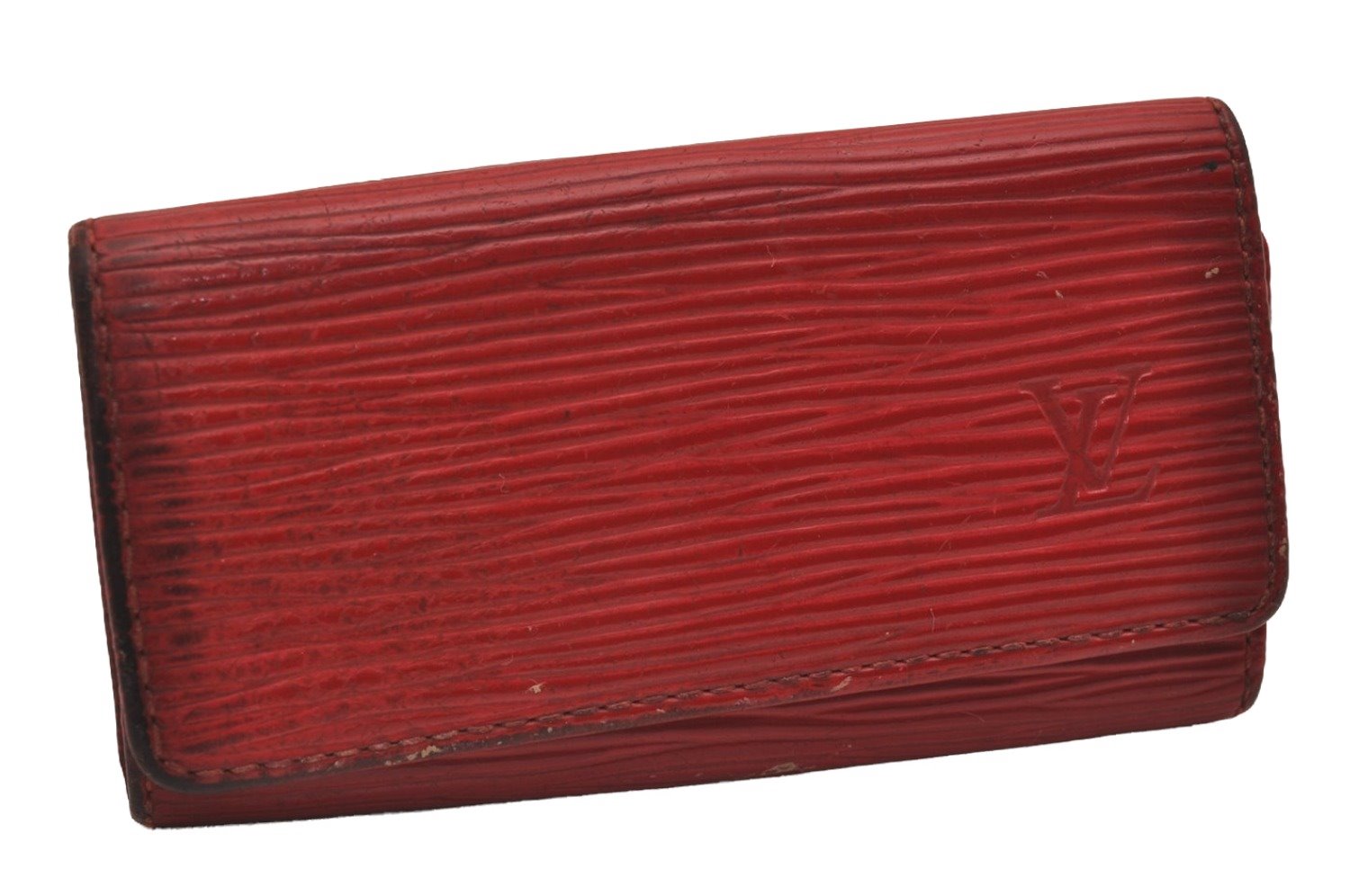 Authentic Louis Vuitton Epi Multicles 4 Key Case Red M63827 LV 0381J