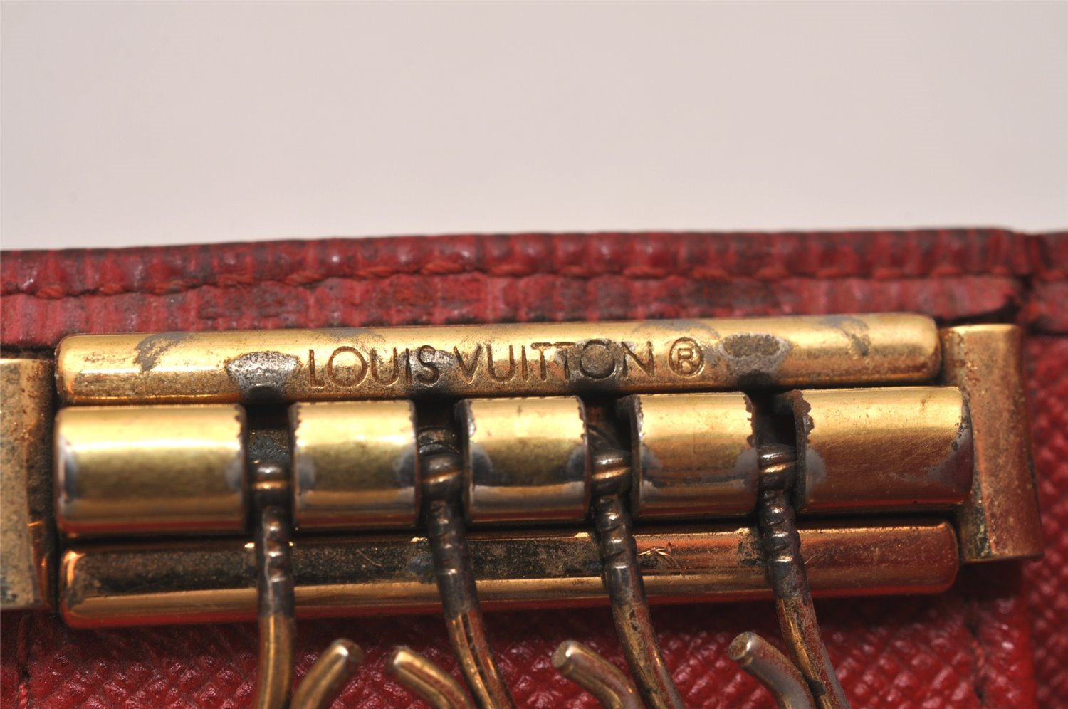 Authentic Louis Vuitton Epi Multicles 4 Key Case Red M63827 LV 0381J
