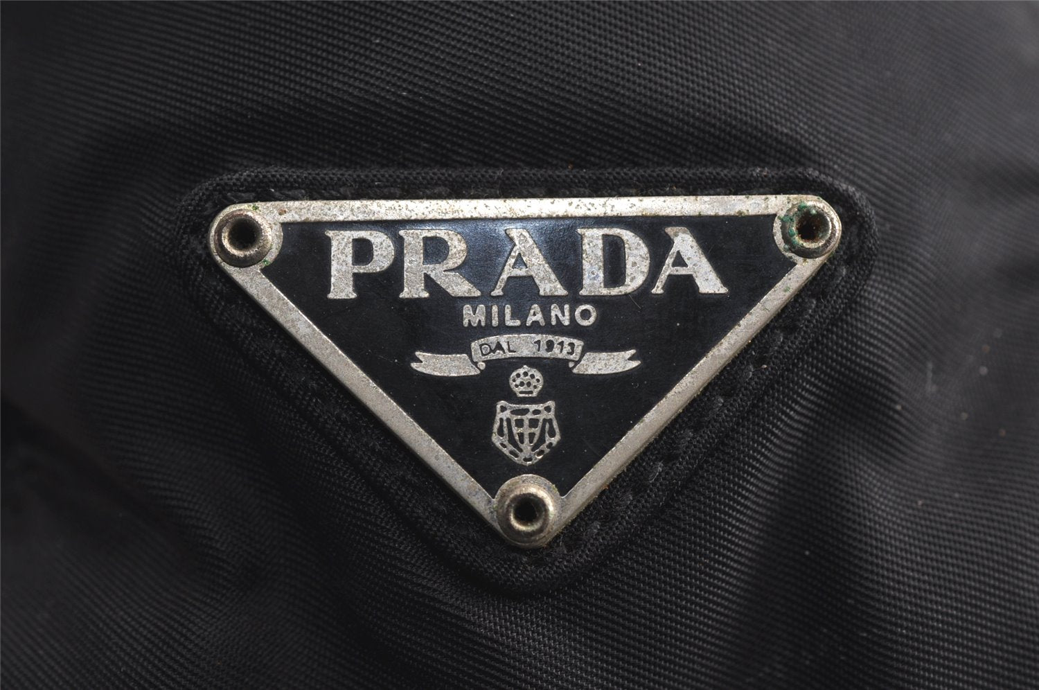 Authentic PRADA Vintage Nylon Tessuto Tote Hand Bag Black 0382K