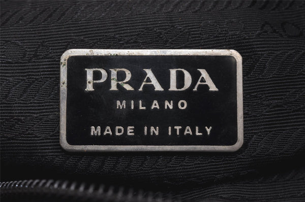 Authentic PRADA Vintage Nylon Tessuto Tote Hand Bag Black 0382K