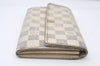 Authentic Louis Vuitton Damier Azur Portefeuille Sarah Wallet N61735 LV 0383J