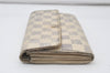 Authentic Louis Vuitton Damier Azur Portefeuille Sarah Wallet N61735 LV 0383J