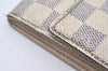 Authentic Louis Vuitton Damier Azur Portefeuille Sarah Wallet N61735 LV 0383J