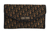 Auth Christian Dior Trotter Clutch Hand Bag Purse Canvas Leather Blue Junk 0383K