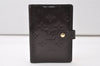 Auth Louis Vuitton Vernis Agenda PM Notebook Cover Wine Red R21072 Junk 0385J