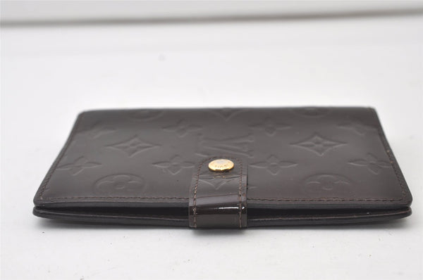 Auth Louis Vuitton Vernis Agenda PM Notebook Cover Wine Red R21072 Junk 0385J