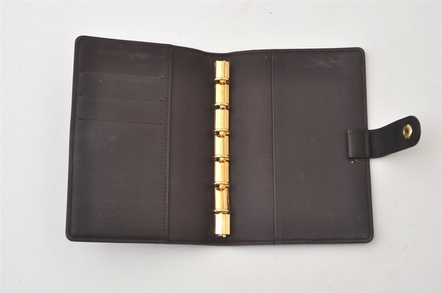 Auth Louis Vuitton Vernis Agenda PM Notebook Cover Wine Red R21072 Junk 0385J