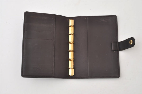 Auth Louis Vuitton Vernis Agenda PM Notebook Cover Wine Red R21072 Junk 0385J