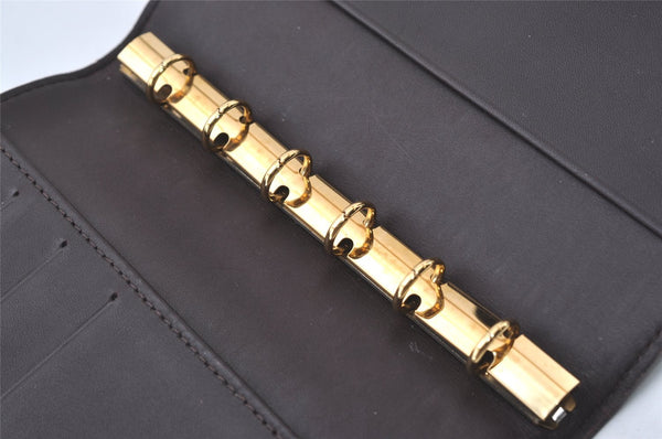 Auth Louis Vuitton Vernis Agenda PM Notebook Cover Wine Red R21072 Junk 0385J