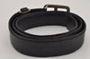 Authentic Christian Dior Belt Leather Size 82-87cm 32.3-34.3" Black CD 0387K