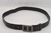 Authentic Christian Dior Belt Leather Size 82-87cm 32.3-34.3" Black CD 0387K