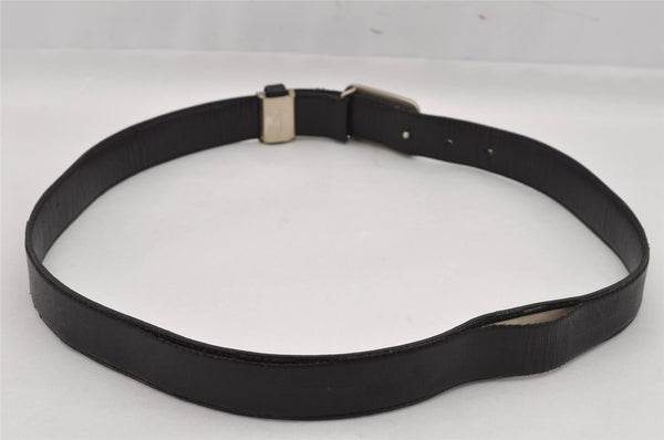 Authentic Christian Dior Belt Leather Size 82-87cm 32.3-34.3" Black CD 0387K