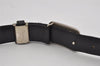 Authentic Christian Dior Belt Leather Size 82-87cm 32.3-34.3" Black CD 0387K