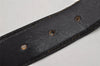 Authentic Christian Dior Belt Leather Size 82-87cm 32.3-34.3" Black CD 0387K