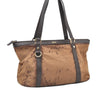 Authentic GUCCI Micro GG Nylon Leather Abbey Shoulder Tote Bag Brown 0389J