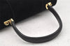 Authentic GUCCI 2Way Shoulder Hand Bag Purse Suede Leather Black Junk 0390J