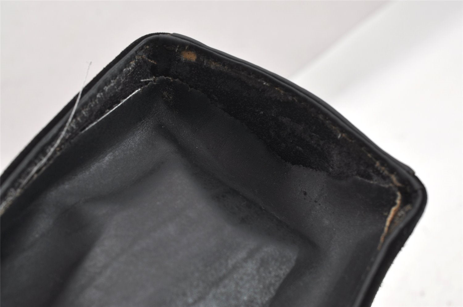 Authentic GUCCI 2Way Shoulder Hand Bag Purse Suede Leather Black Junk 0390J