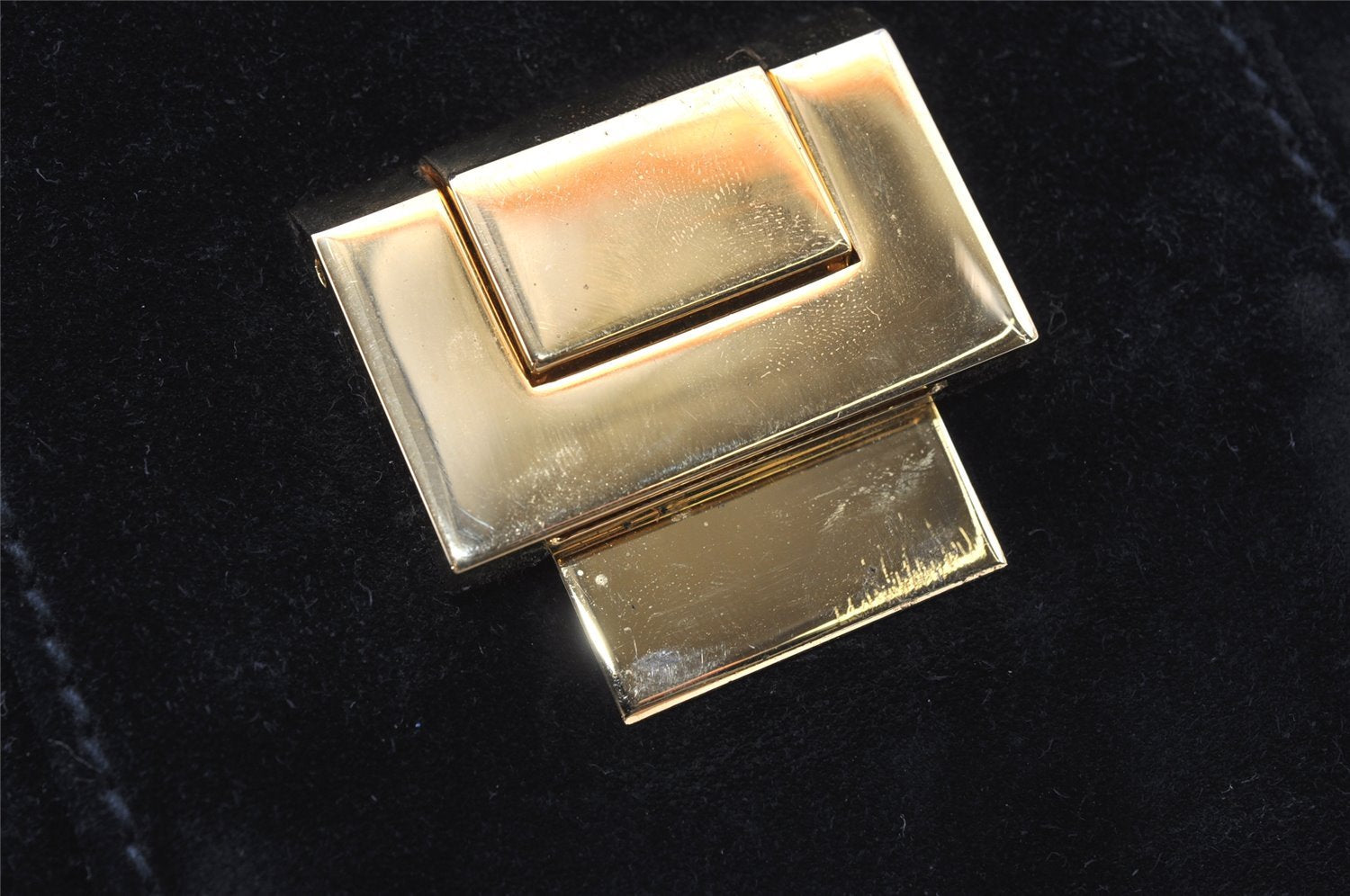 Authentic GUCCI 2Way Shoulder Hand Bag Purse Suede Leather Black Junk 0390J