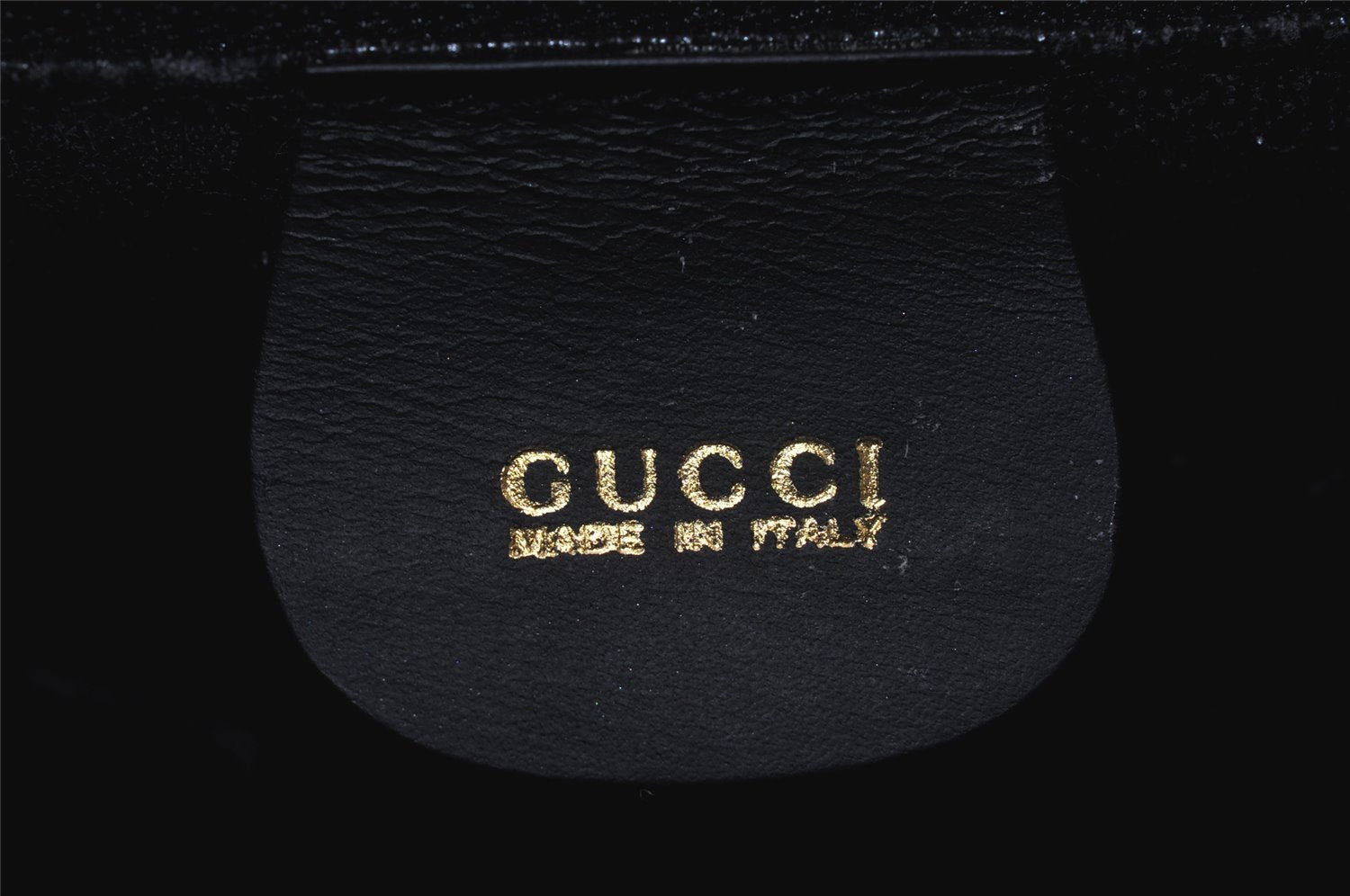 Authentic GUCCI 2Way Shoulder Hand Bag Purse Suede Leather Black Junk 0390J