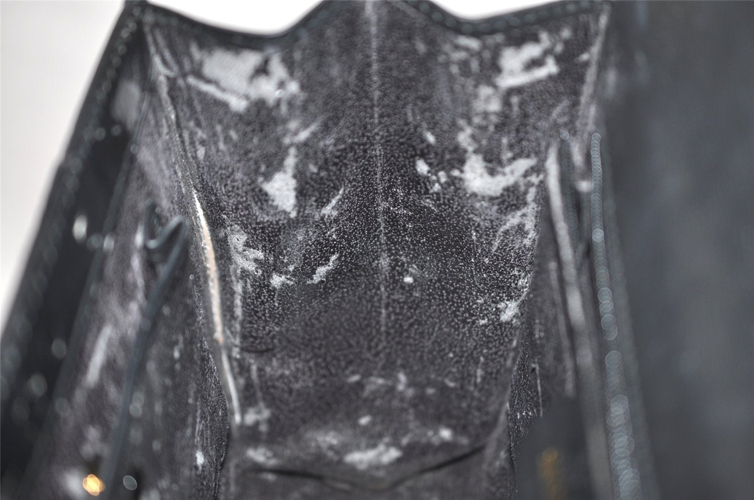 Authentic GUCCI 2Way Shoulder Hand Bag Purse Suede Leather Black Junk 0390J