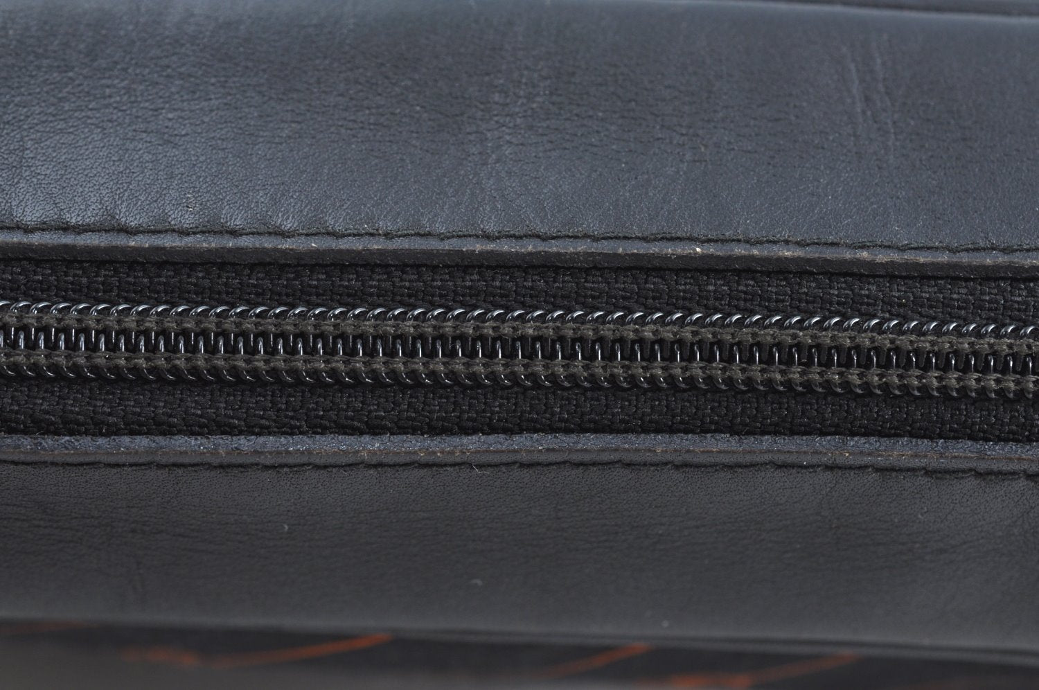 Authentic GUCCI Shooting Star Clutch Hand Bag Purse Canvas Leather Black 0391J