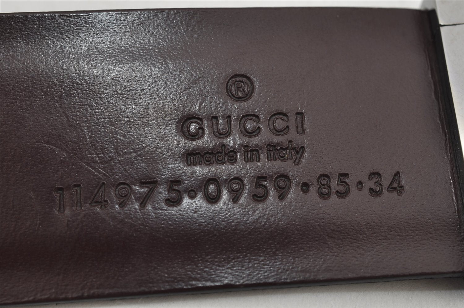 Authentic GUCCI Vintage Belt Leather Size 85cm 33.5