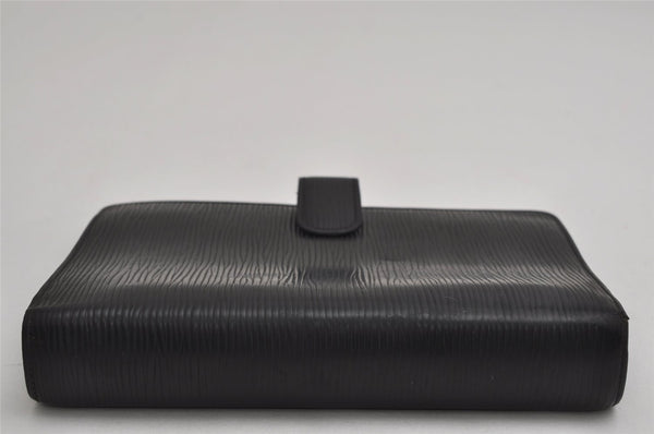Authentic Louis Vuitton Epi Agenda MM Notebook Cover Black R20202 LV 0394K