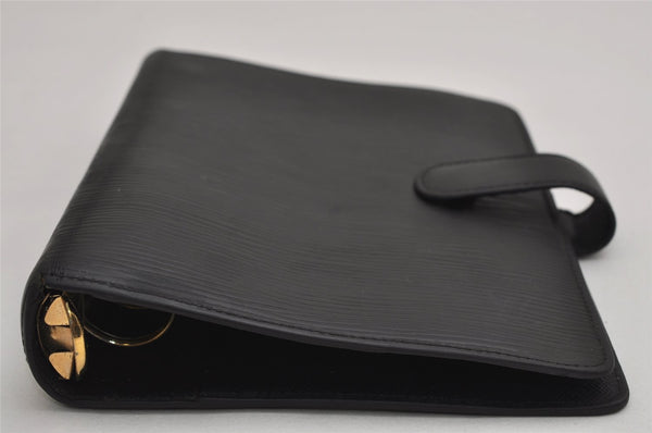 Authentic Louis Vuitton Epi Agenda MM Notebook Cover Black R20202 LV 0394K