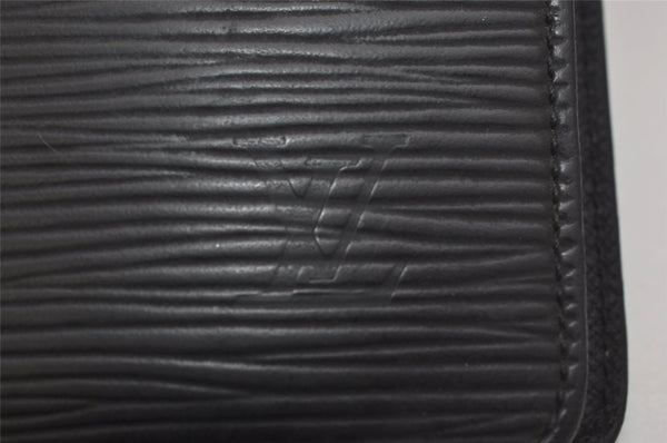 Authentic Louis Vuitton Epi Agenda MM Notebook Cover Black R20202 LV 0394K